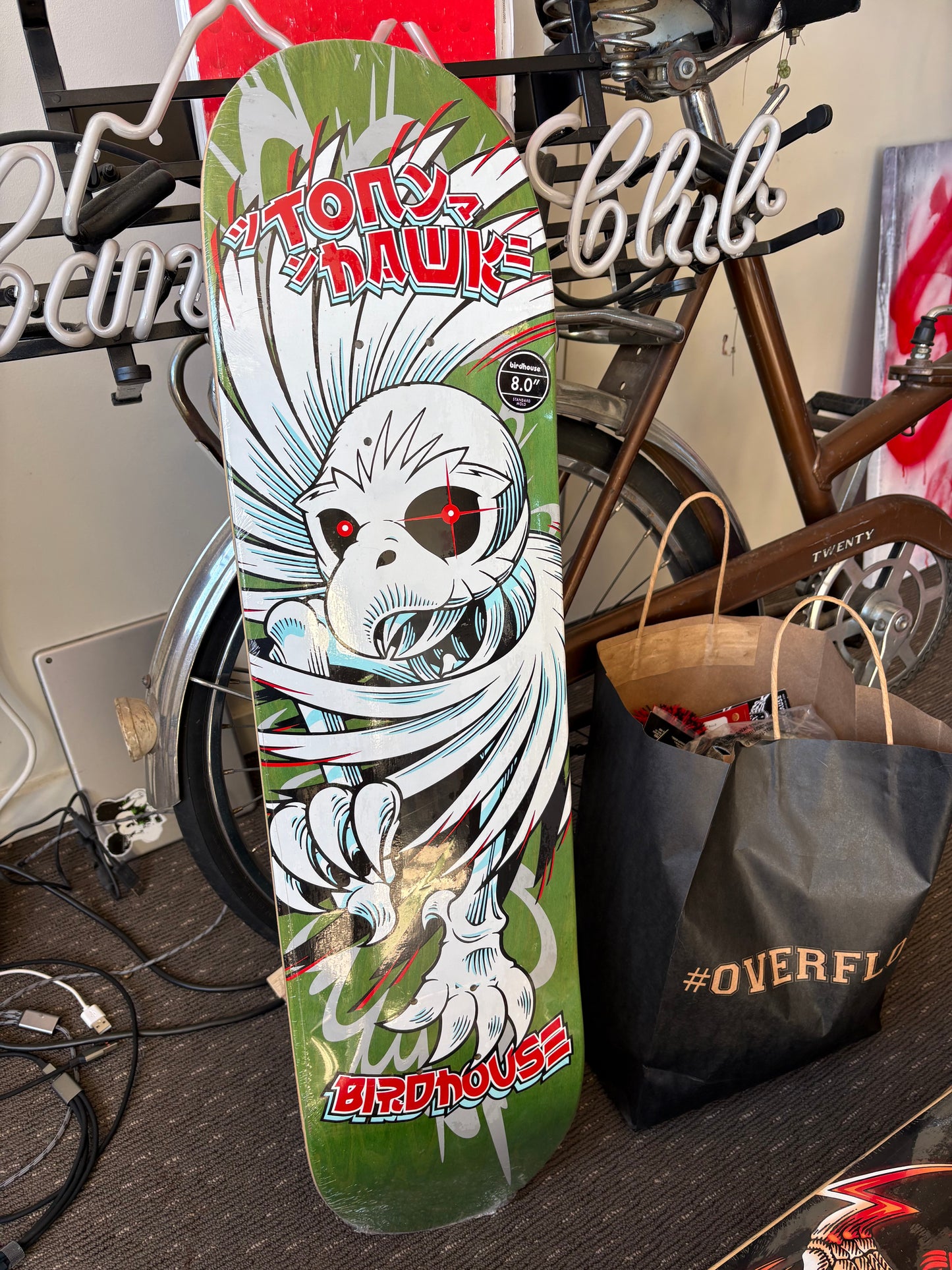 BIRDHOUSE TONY HAWK SPIRAL SKATEBOARD DECK 8.0"