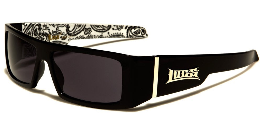 LOCS SUNGLASSES (BANDANA INSIDE ARM WHITE)