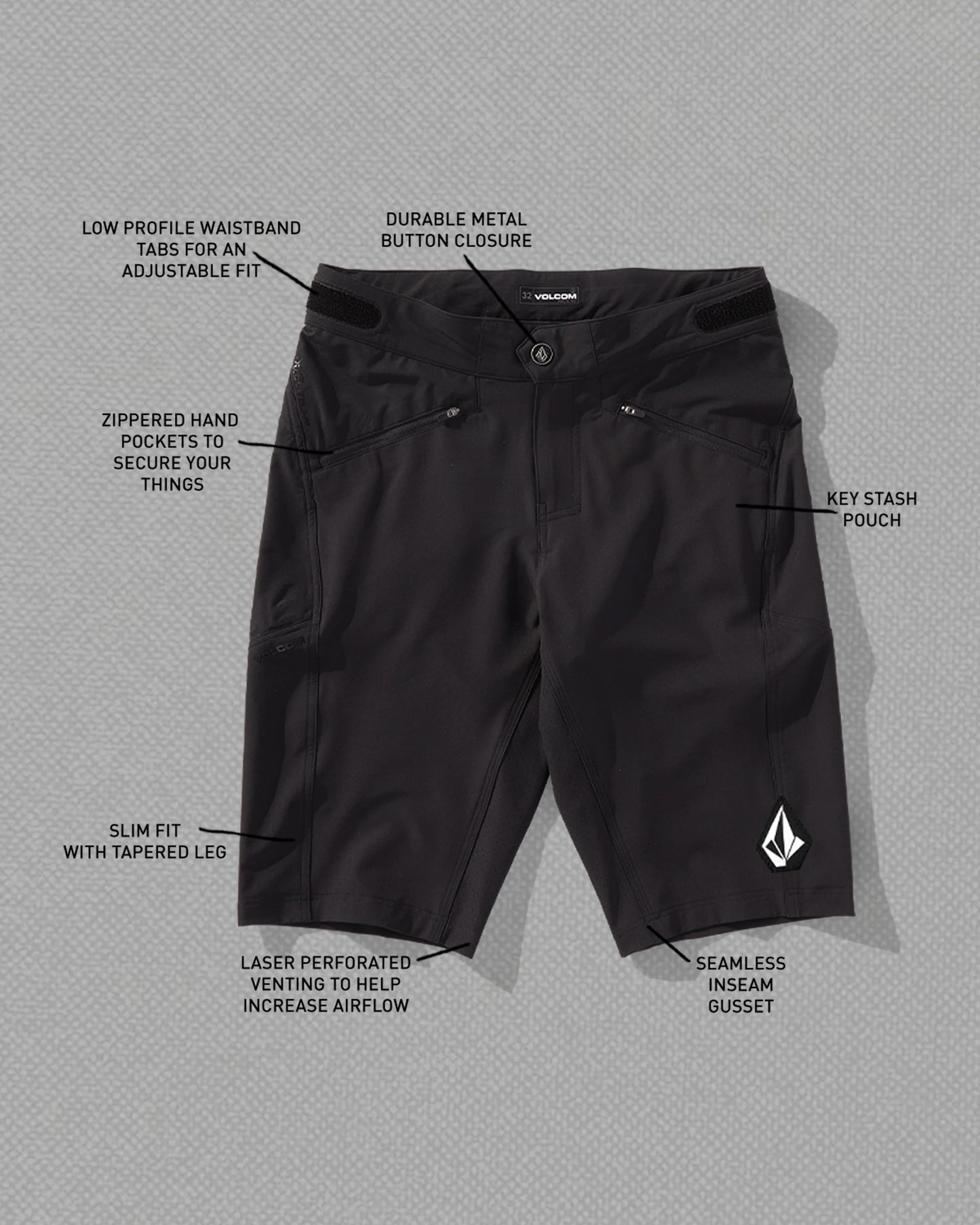 Volcom Trail Ripper Short 23" Short Men's Black