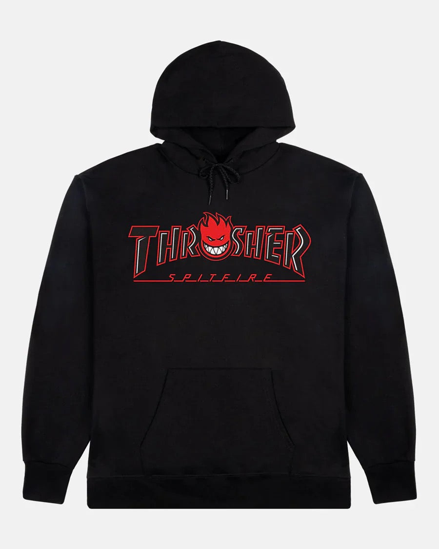 Thrasher X Spitfire Big Head Hoodie Black