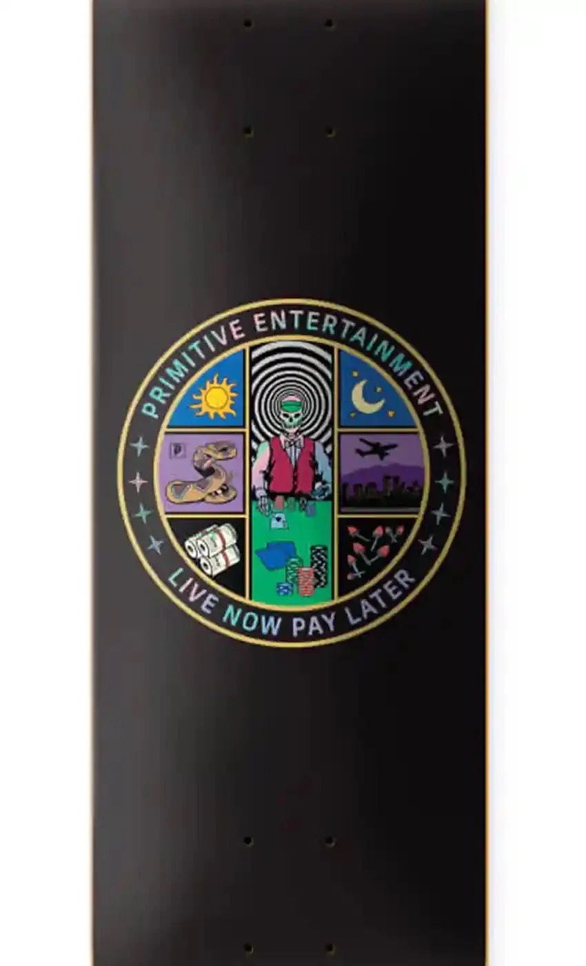 PRIMITIVE DOUBLE DOWN TEAM SKATEBOARD DECK - 8.5"