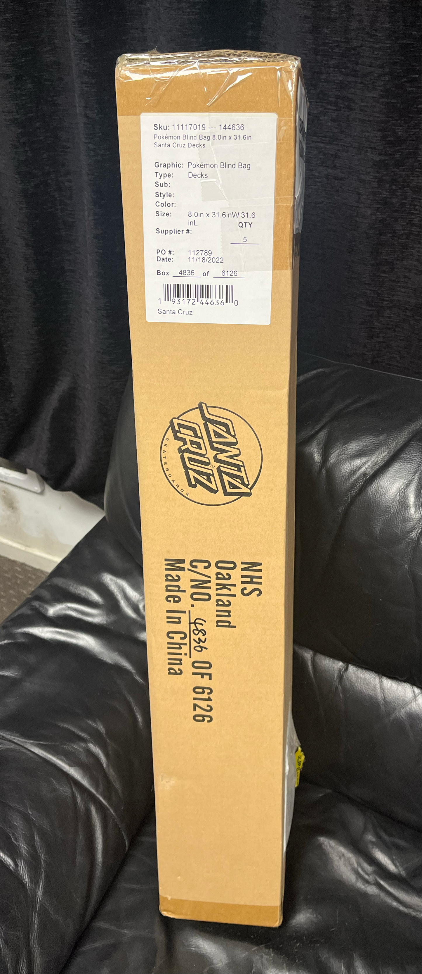 5 Santa Cruz X Pokémon Skateboard Decks Blind Bag Factory Sealed Case!! LIMITED EDITION. GOLD? ⚜️