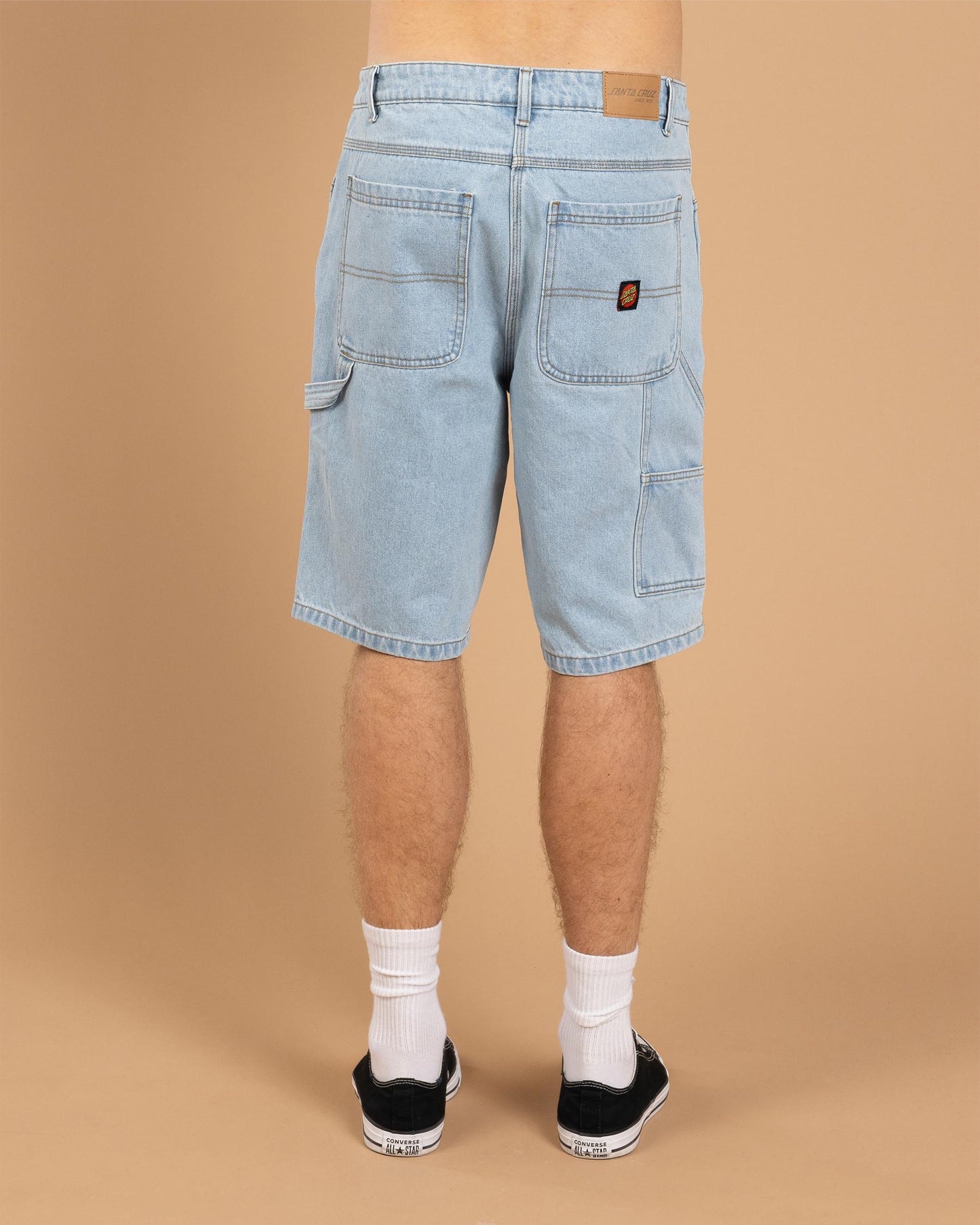 Santa Cruz Classic Dot Carpenter Jean Shorts Mens Light Indigo