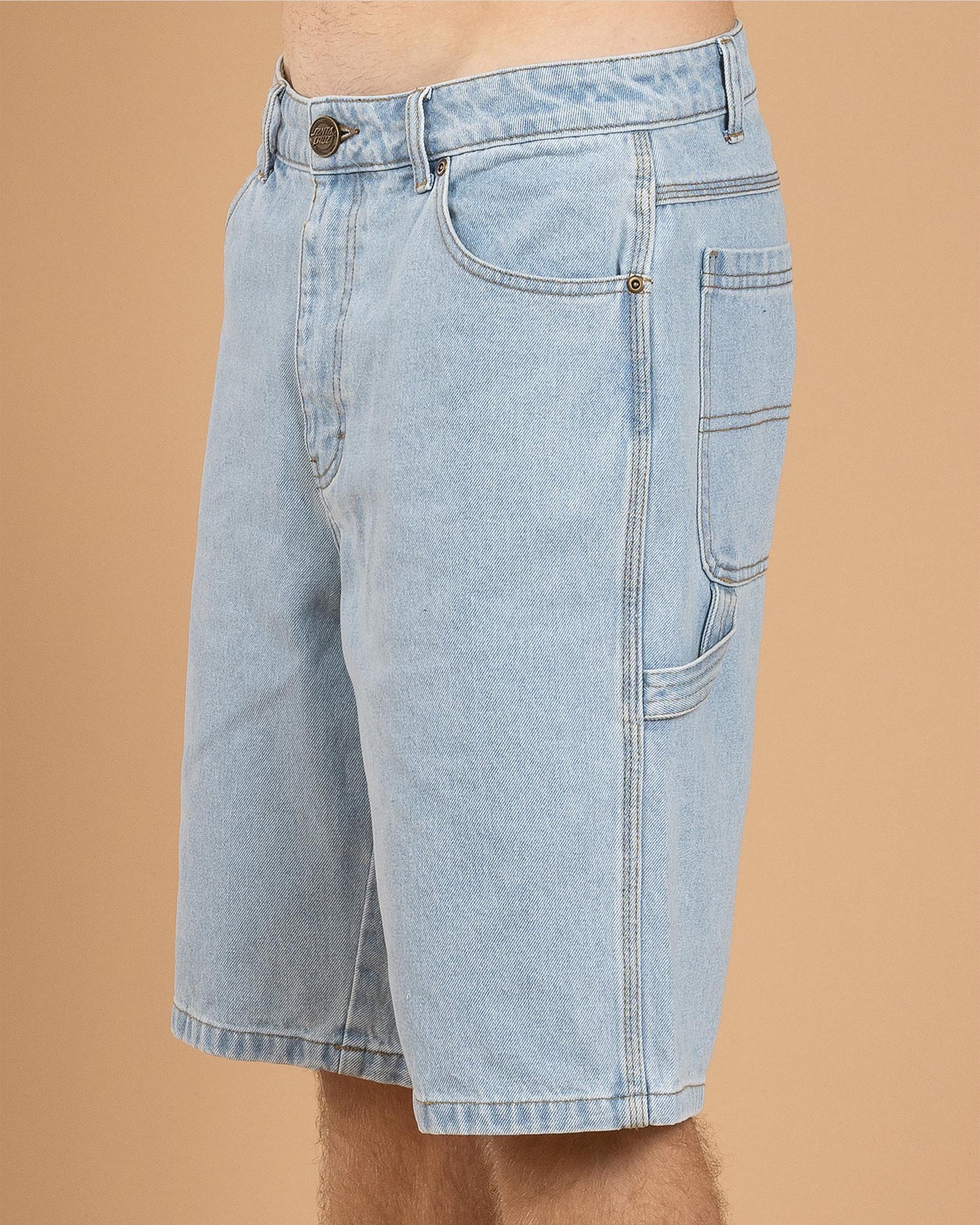 Santa Cruz Classic Dot Carpenter Jean Shorts Mens Light Indigo