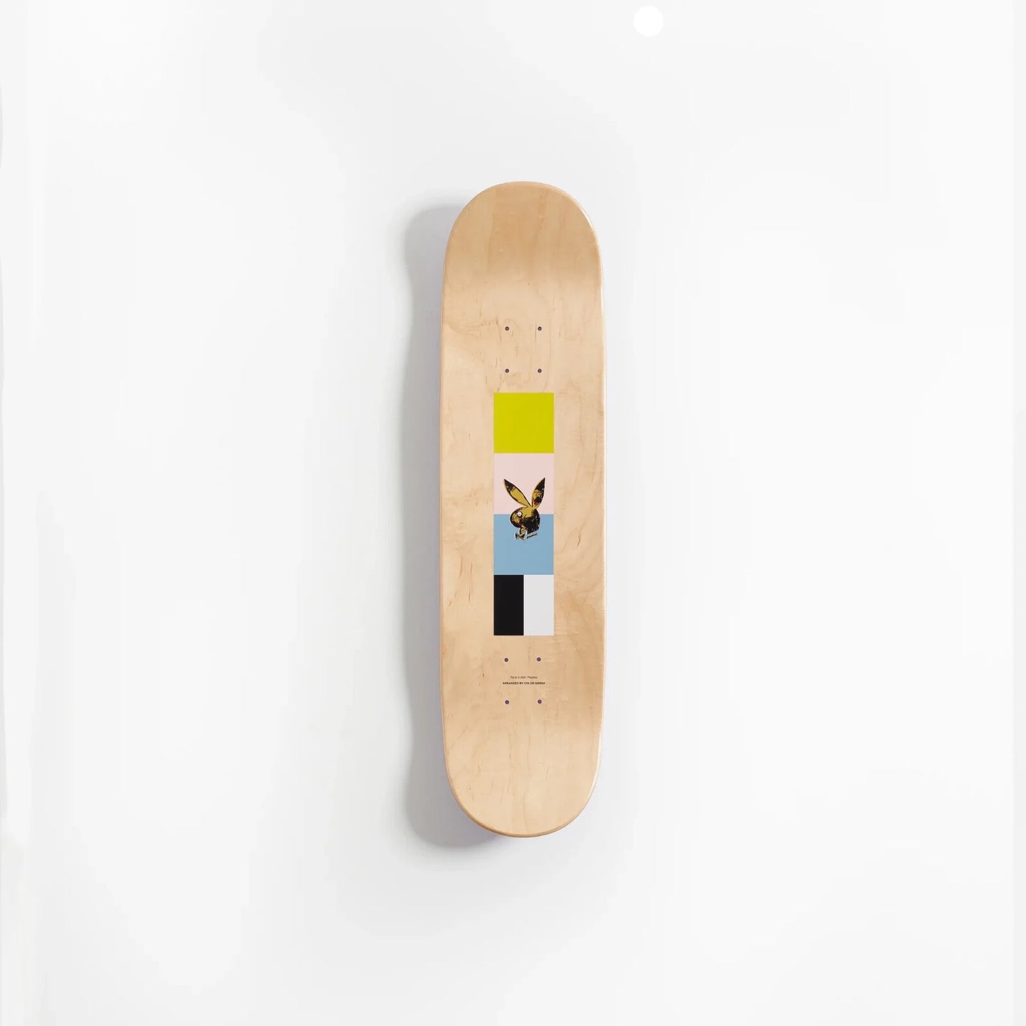 Color Bars x Playboy Andy Warhol bunny Skateboard Set 8.25" rare!