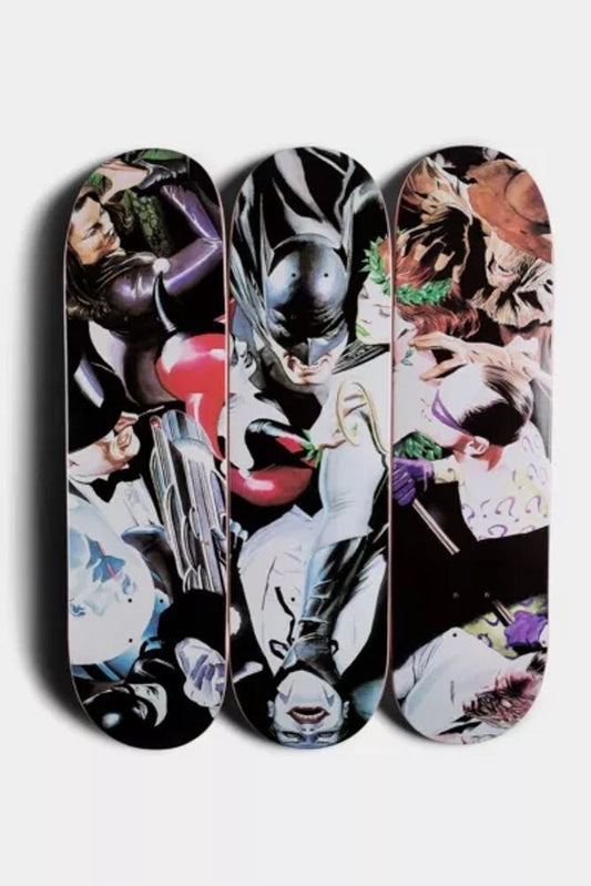 Color Bars x Batman Alex Ross Art Series Lot Full Set of 3 Skateboard Decks 8.25
