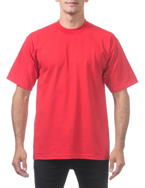 Pro Club Short Sleeve Heavyweight Tee Shirt Mens's Red