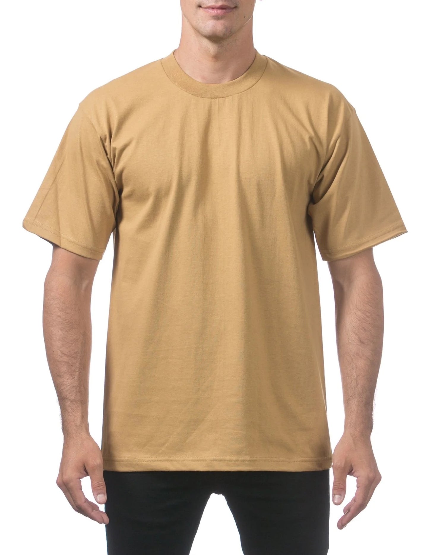 Pro Club Short Sleeve Heavyweight Tee Shirt Mens's Mustard