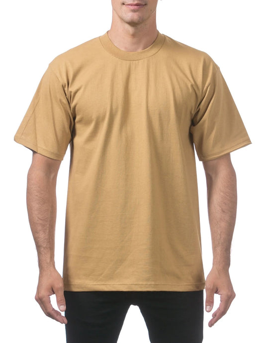 Pro Club Short Sleeve Heavyweight Tee Shirt Mens's Mustard