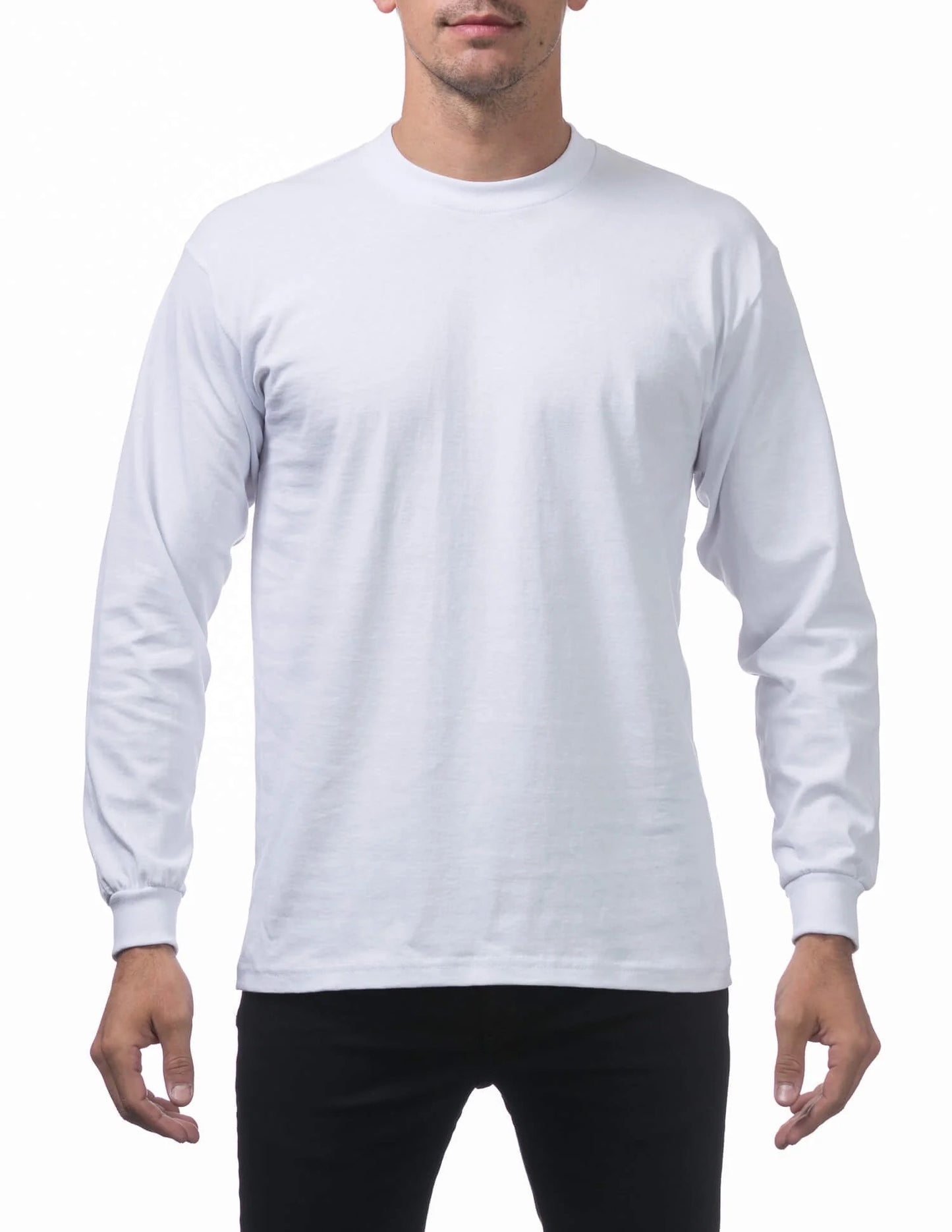 Pro Club Long Sleeve Heavyweight Tee Shirt Mens's White