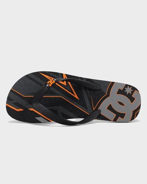 DC Spray Graffik Jandals Grey/Black/Orange