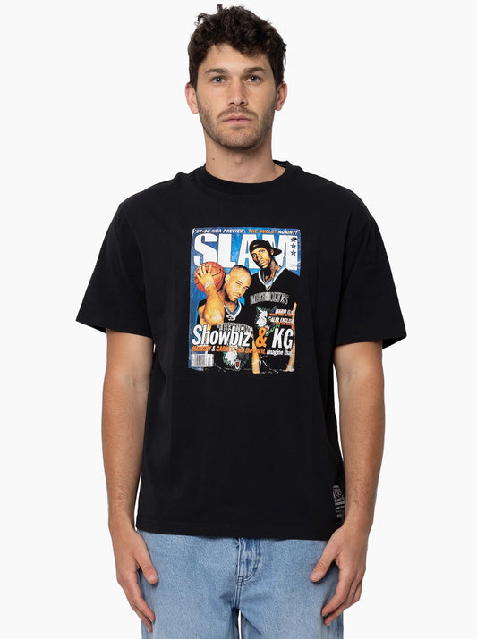 Mitchell & Ness Timberwolves Slam Cover Black T-Shirt