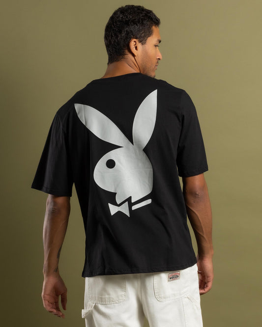 Playboy Bunny Stack Original fit S/S T-Shirt Black