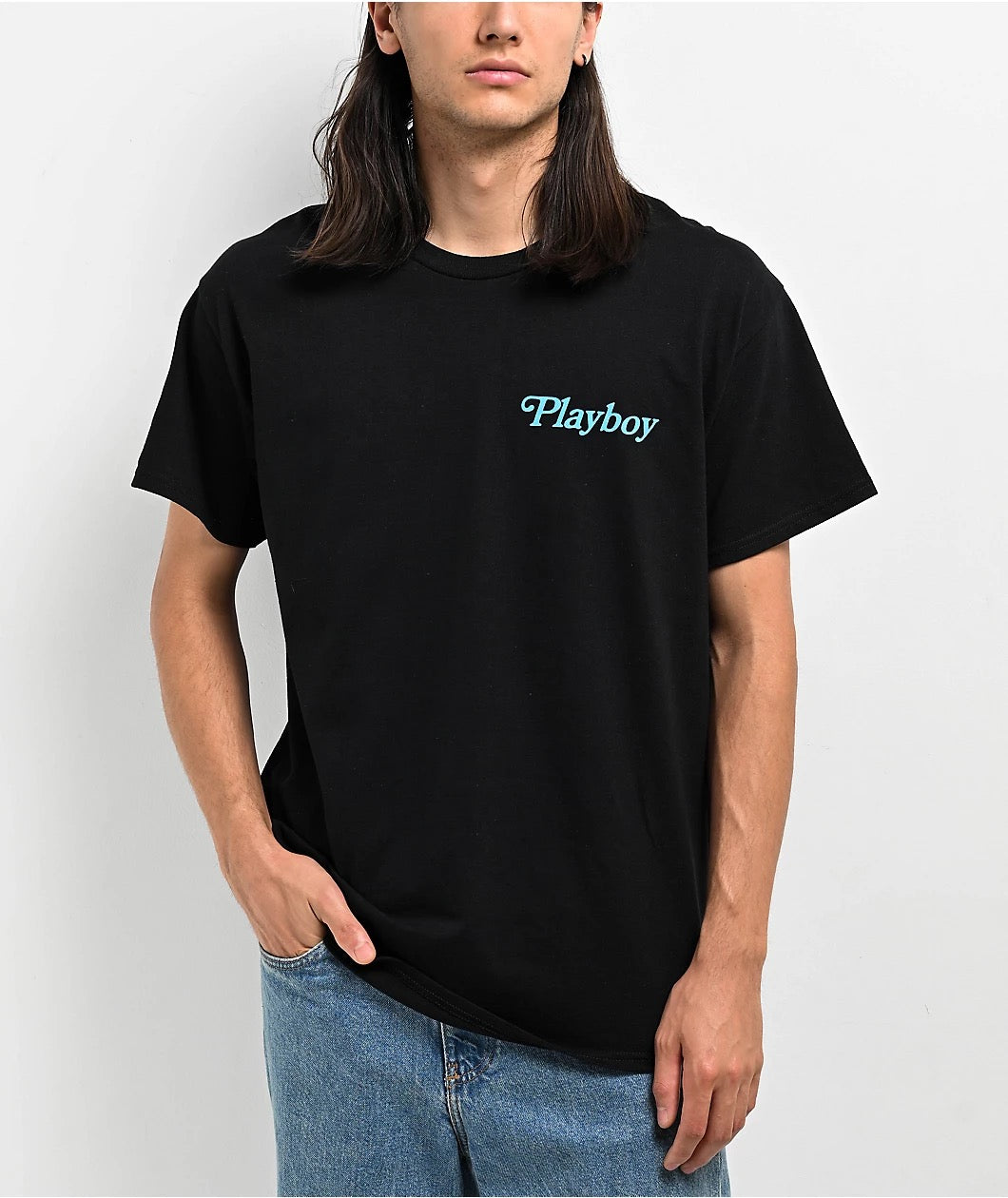Playboy Color Bars x Playboy Ice Cream Black T-Shirt