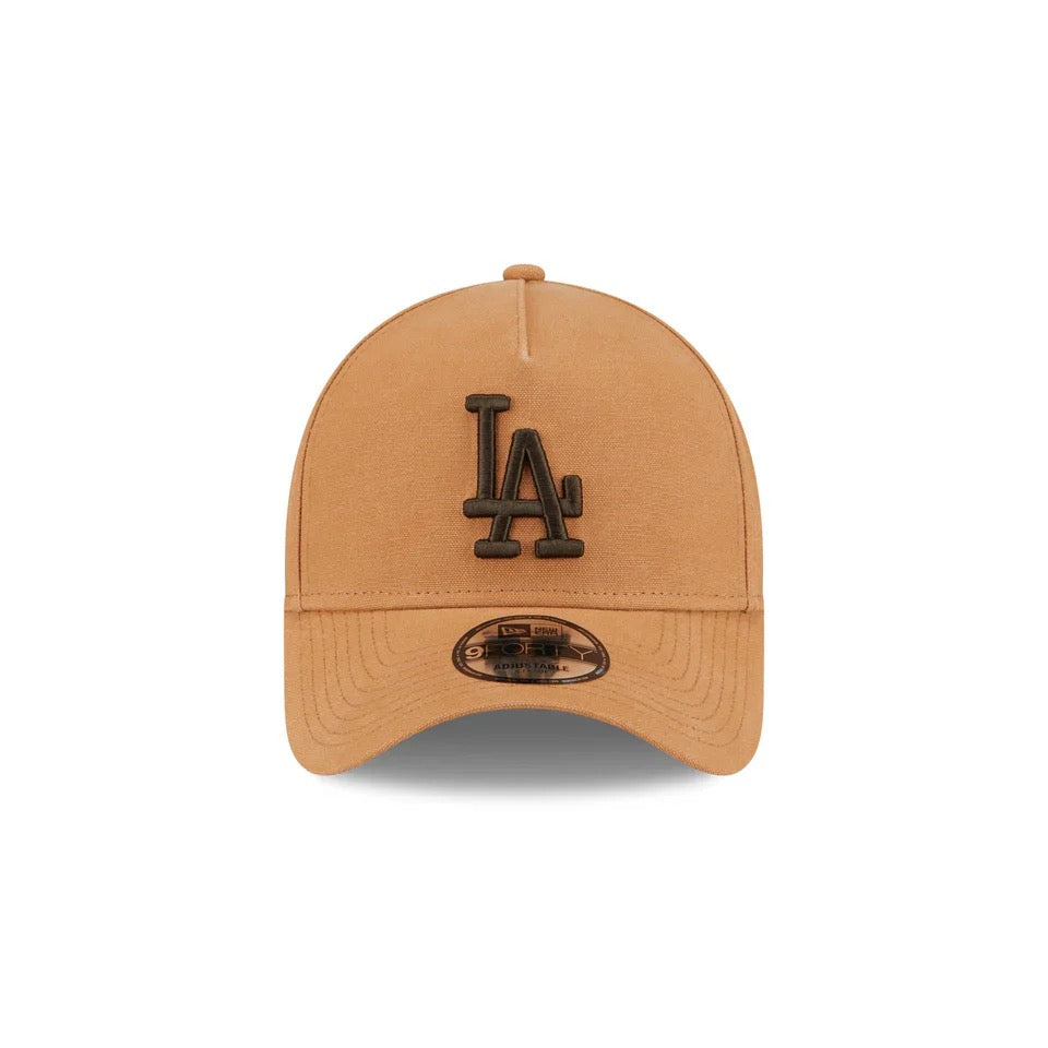 NEW ERA LOS ANGELES DODGERS WASHED CANVAS BRONZE 9FORTY A-FRAME SNAPBACK