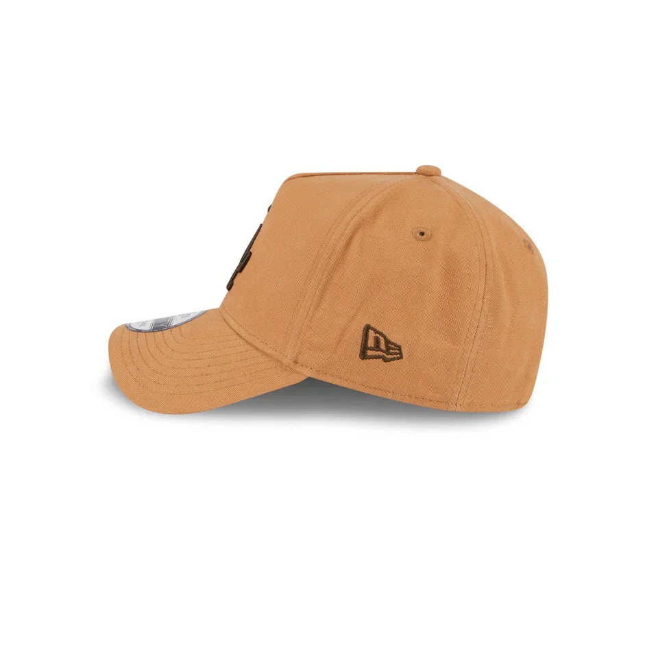 NEW ERA LOS ANGELES DODGERS WASHED CANVAS BRONZE 9FORTY A-FRAME SNAPBACK