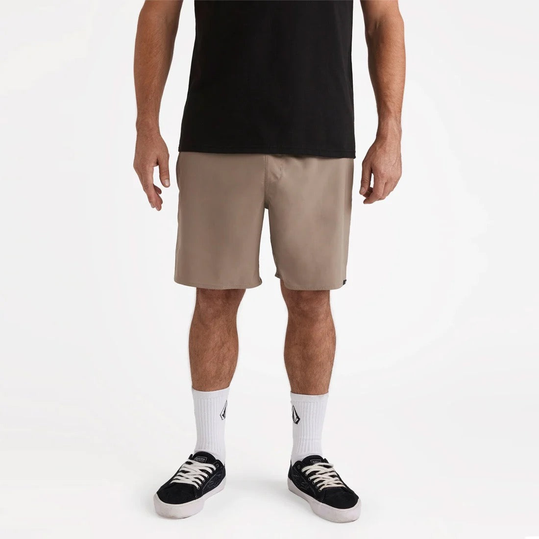 Volcom Sparklestone Elastic Waist Hybrid Short Men's Brindle