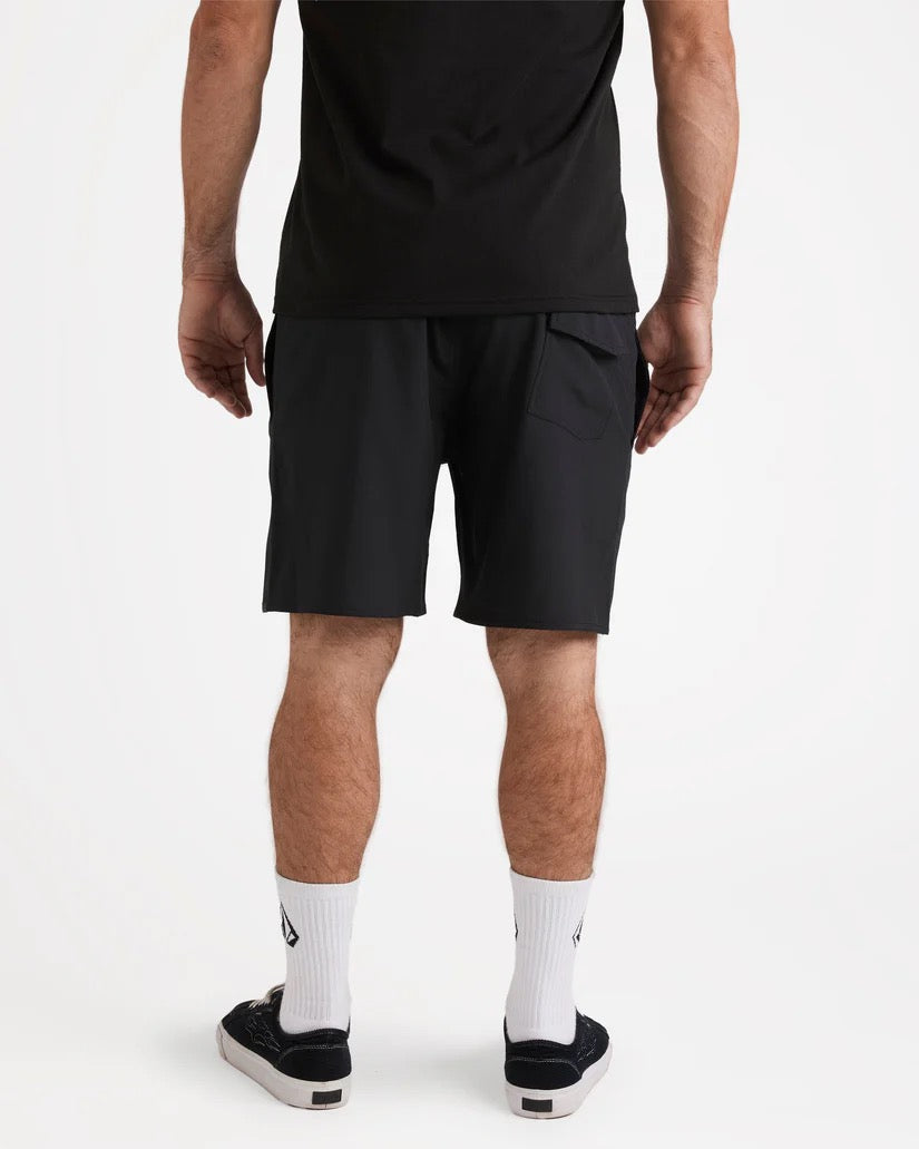 Volcom Sparklestone Elastic Waist Hybrid Short Men's Black