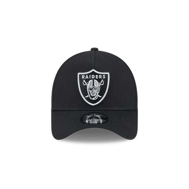 NEW ERA 940 A-FRAME RAIDERS CAP - BLACK METALLIC SILVER