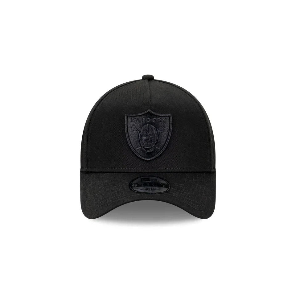 NEW ERA 940 A-FRAME RAIDERS CAP - TRIPLE BLACK