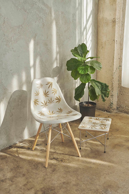 HUF x Modernica Plantlife Shell Dowell Chair and Base Table