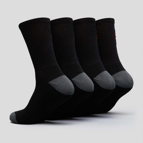 Santa Cruz Classic Dot Youth Crew Socks 4 Pack Black