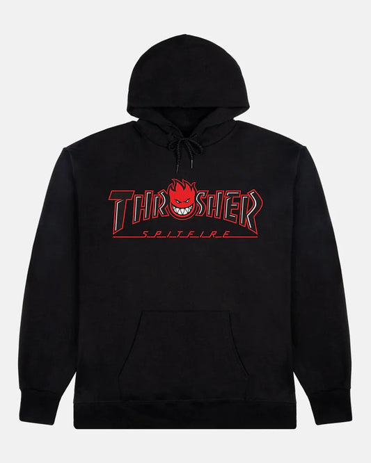 Thrasher X Spitfire Big Head Hoodie Black
