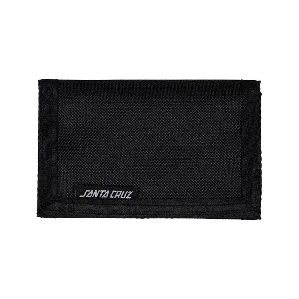 Santa Cruz Flaming Dice Dot Velcro Wallet Black
