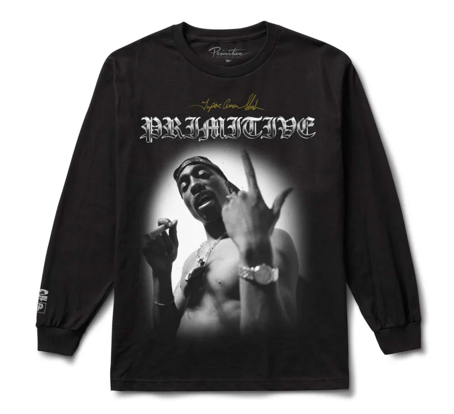 PRIMITIVE x TUPAC One Long Sleeve Graphic Tee Black