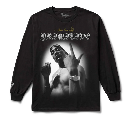 PRIMITIVE x TUPAC One Long Sleeve Graphic Tee Black